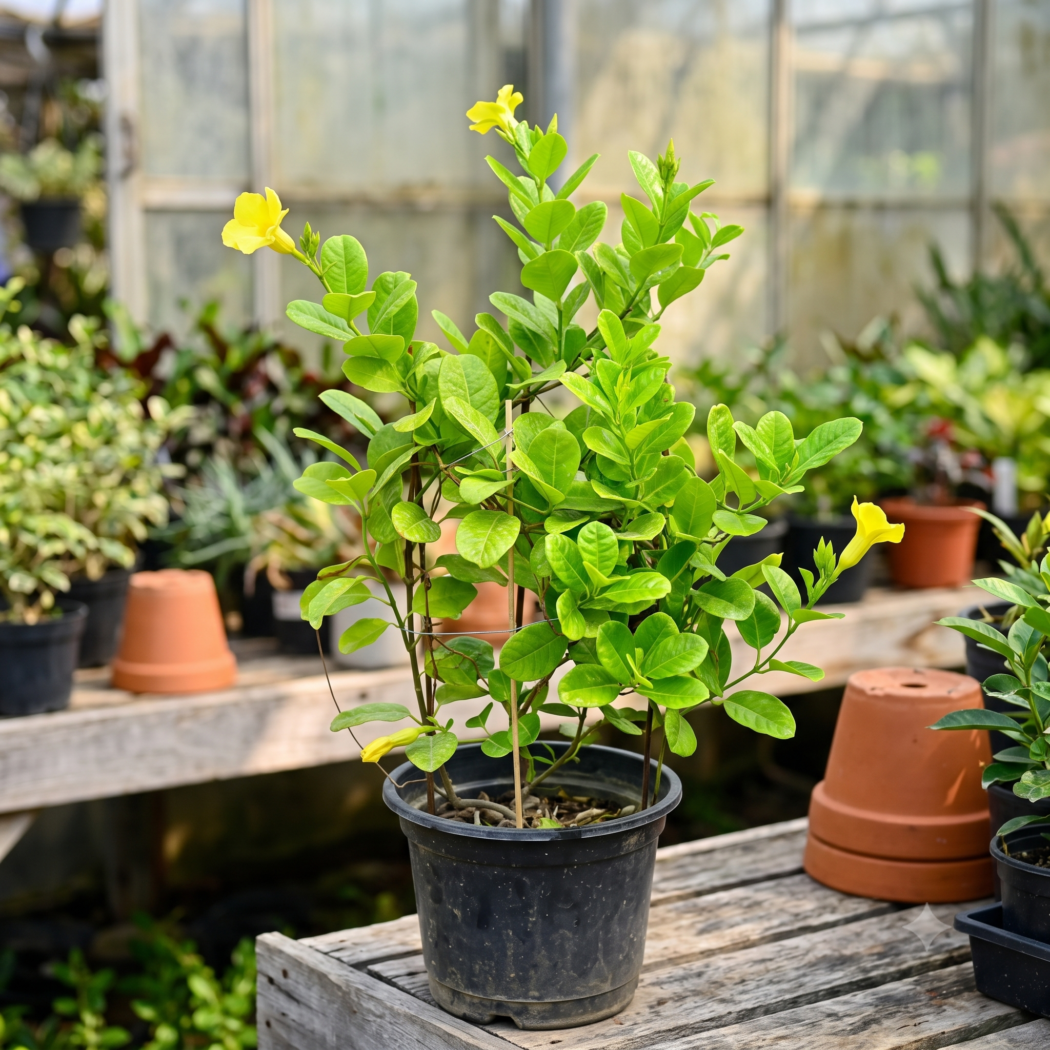 Golden Trumpet Allamanda (Yellow Allamanda Shrub) live nursery specimen