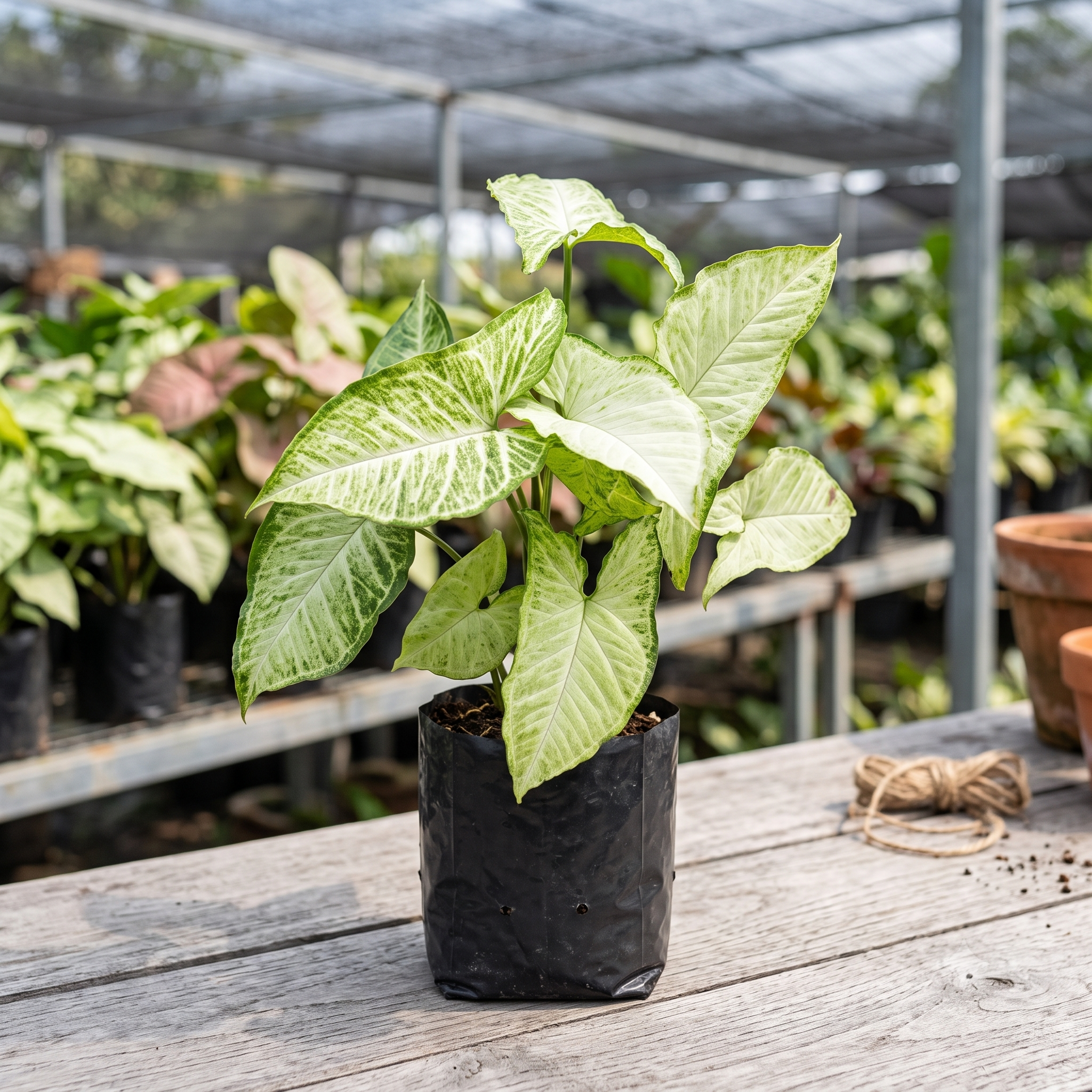 White Butterfly Syngonium live nursery plant specimen