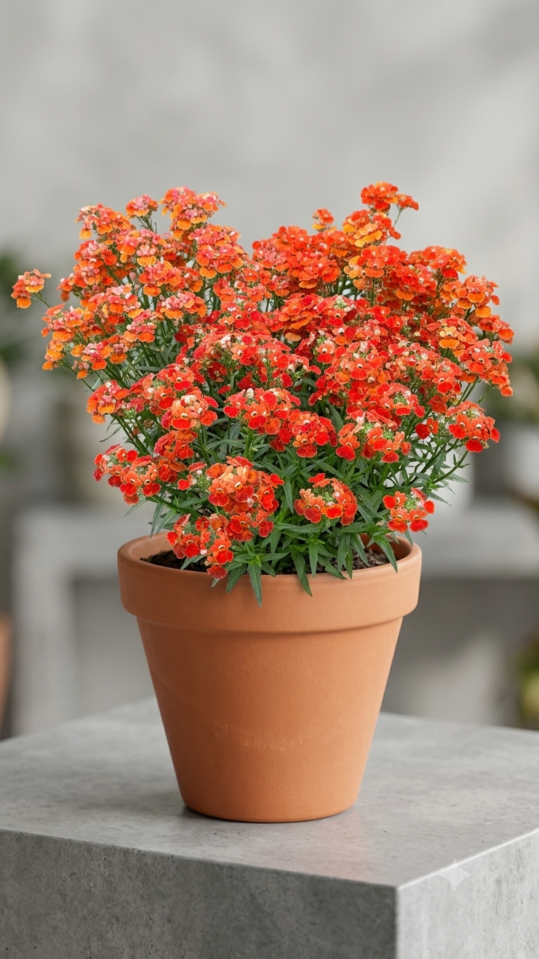 Fiery Orange Nemesia mature flowering appearance
