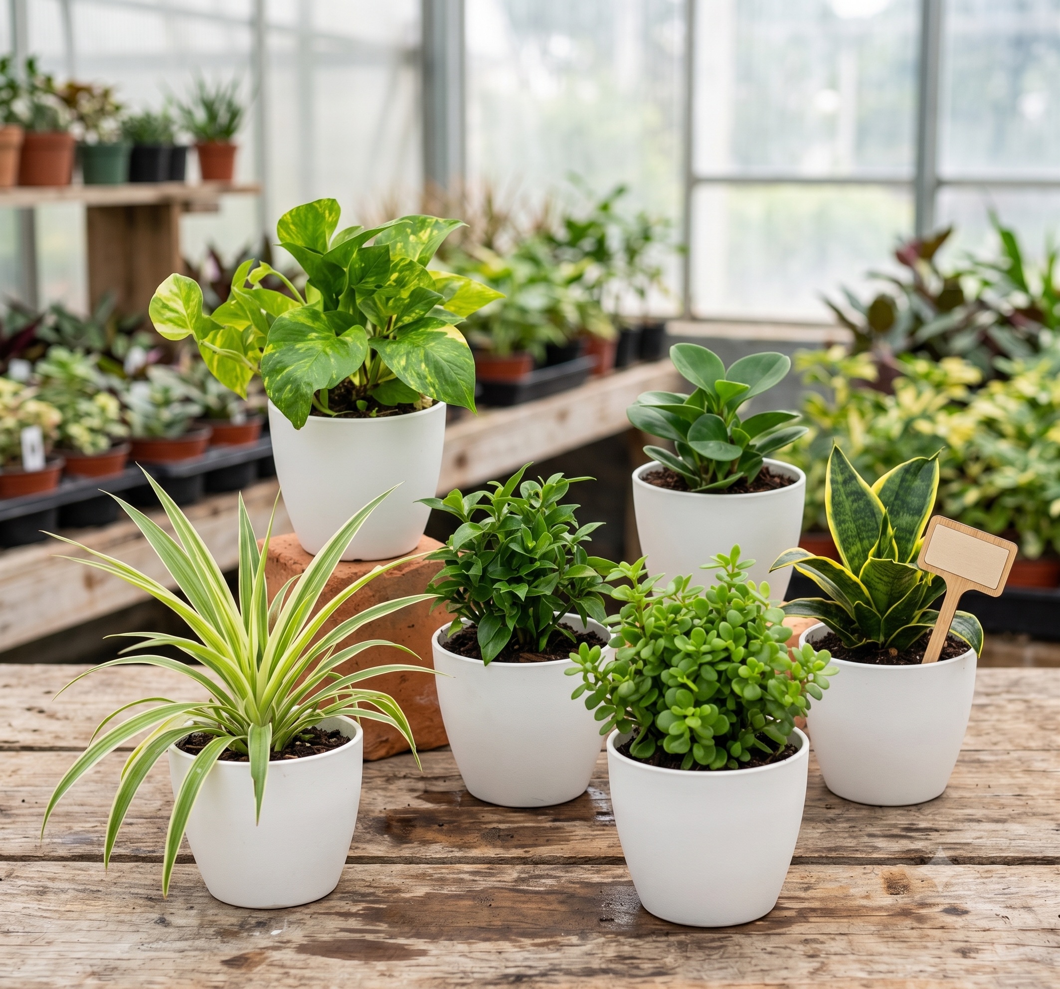 The Ultimate Indoor Garden Combo (Air Purifying & Vastu Plants - Set of 6) live nursery specimen