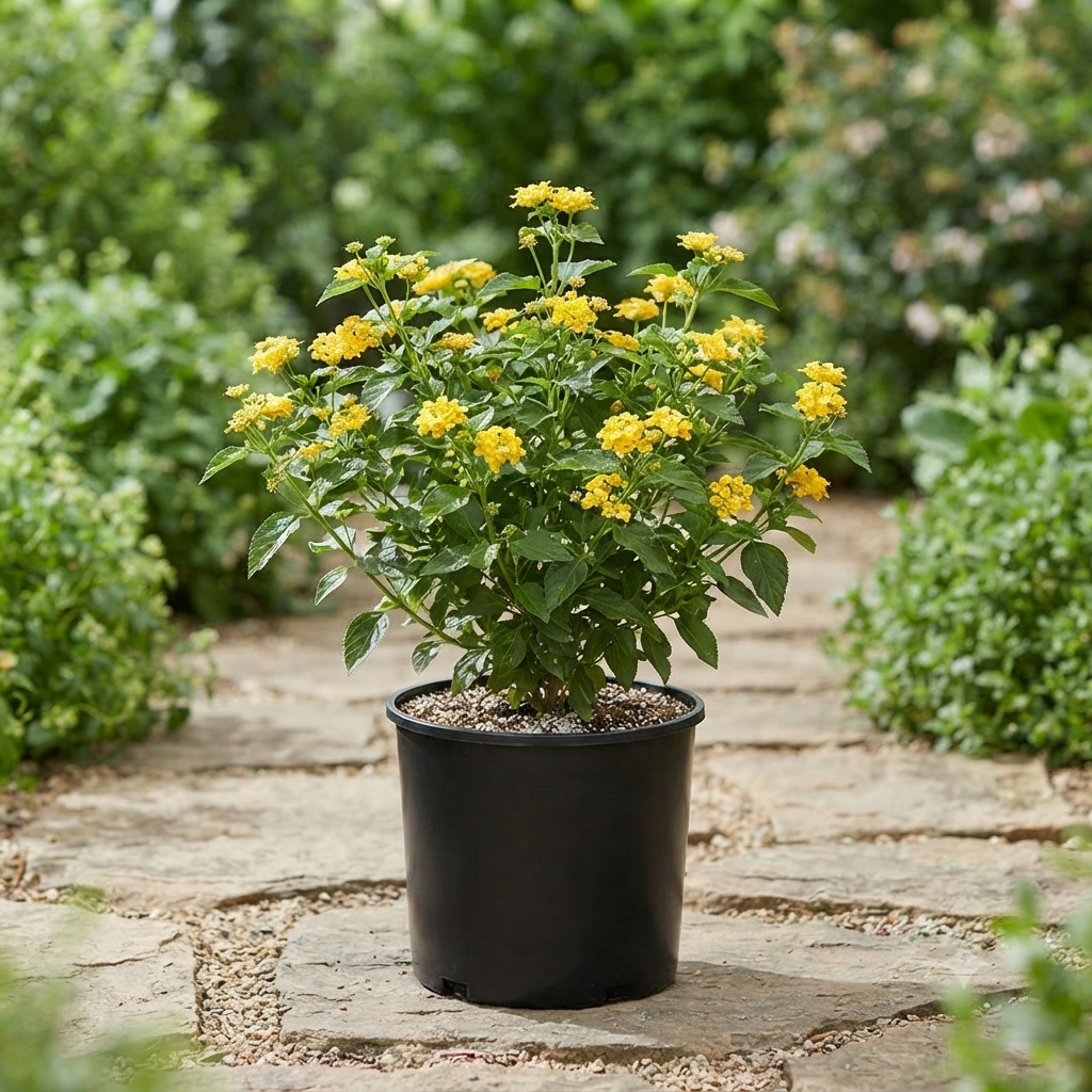Yellow Lantana Flowering Shrub (Lantana camara) live nursery specimen
