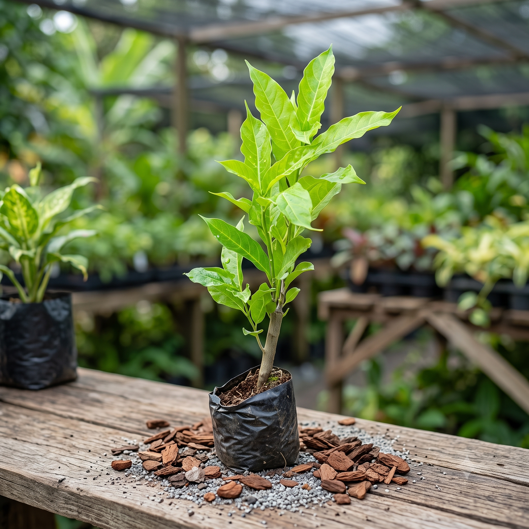 Allahabad Safeda Guava Plant (Psidium guajava) live nursery specimen