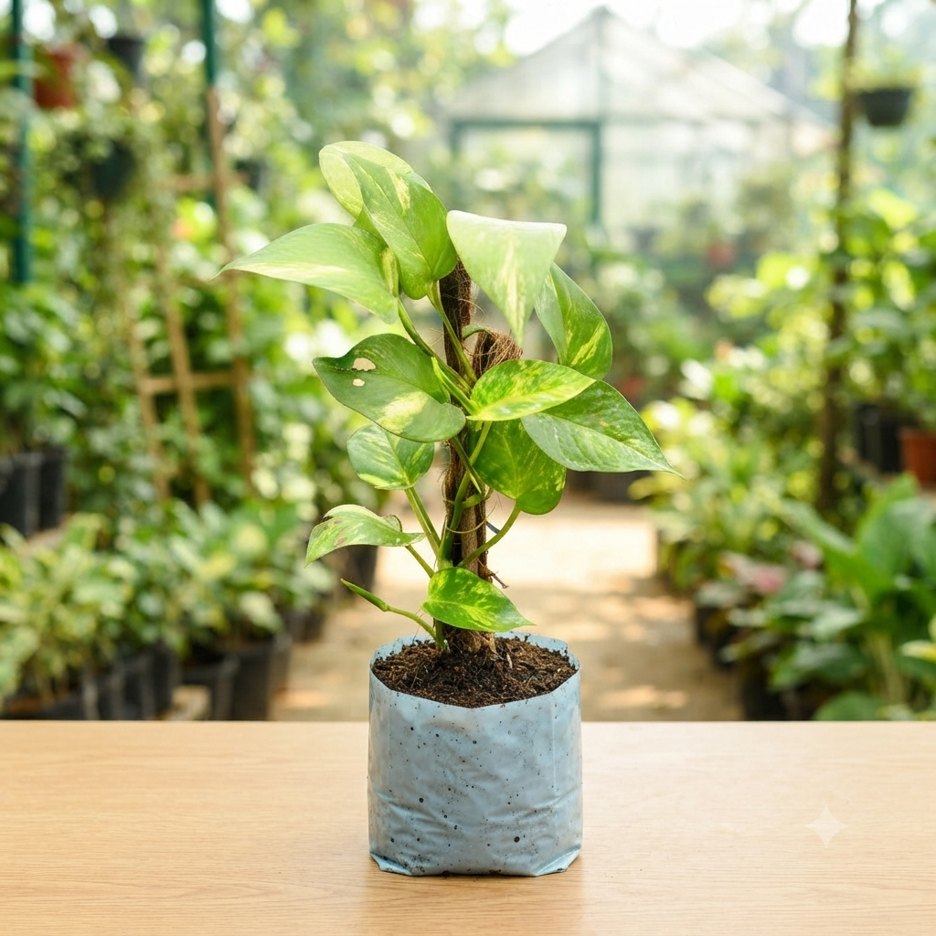 Golden Pothos on Moss Stick live nursery plant specimen